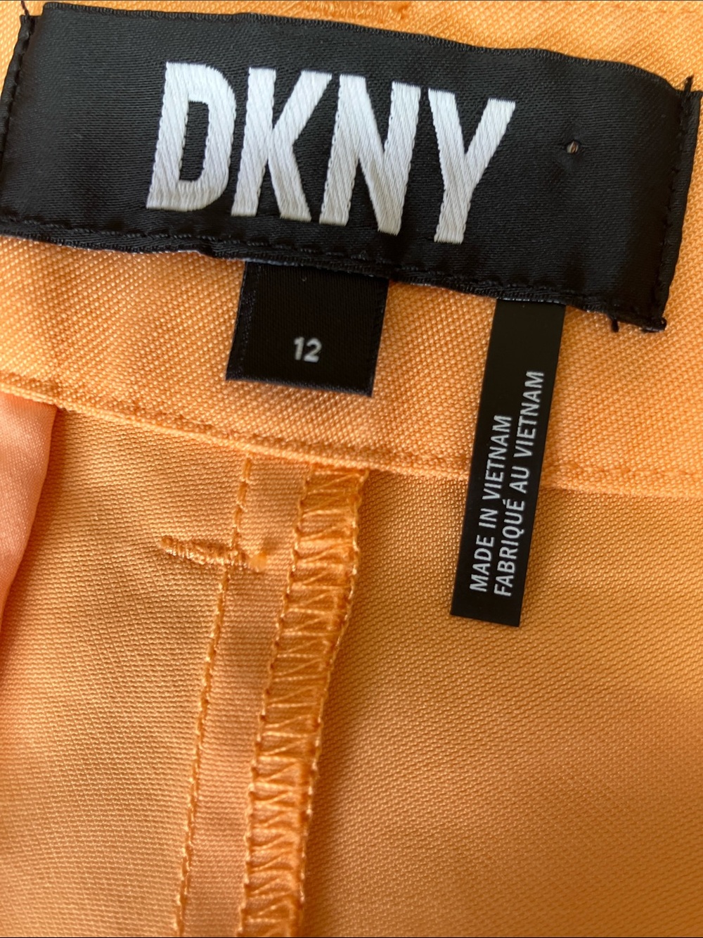 DKNY Wide Leg Cargo Pants in Bright Orange - Picture 5 of 13